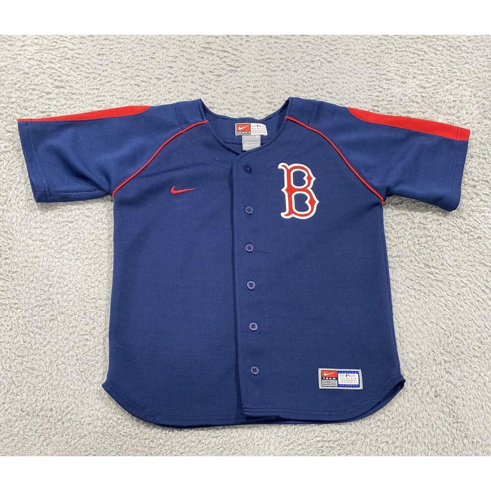 Boston Red Sox Jersey Boys 7 Blue MLB Baseball Dustin Pedroia 15 Nike Team